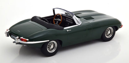 KKDC180481 KK Scale 1:18 Jaguar E-Type Convertible open Series 1 LHD 1961 British Racing Green/Black interieur