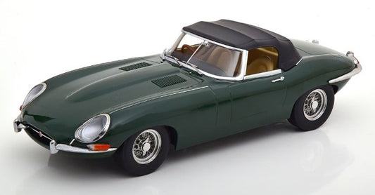 KKDC180483 KK Scale 1:18 Jaguar E-Type Convertible closed Series 1 RHD 1961 British Racing Green/Creme interieur