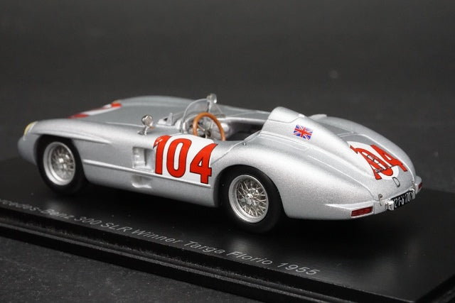 1:43 SPARK 43TF55 Mercedes Benz 300 SLR #104 Winner Targa Florio 1955 model car