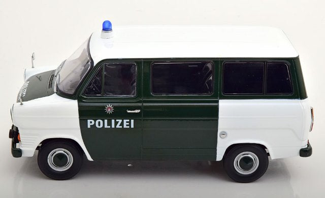 KKDC180466 KK scale 1:18 Ford Transit Bus 1965-1970 Polizei Hamburg Germany Dark Green/White