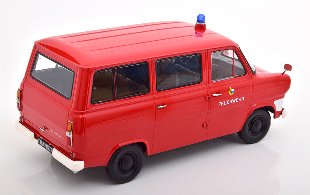 KKDC180467 KK Scale 1:18 Ford Transit Bus 1965-1970 Feuerwehr Germany Red