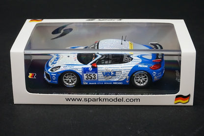 1:43 SPARK SG259 Porsche Cayman GT4 CS Nurburgring 24h 2016 #353 model car