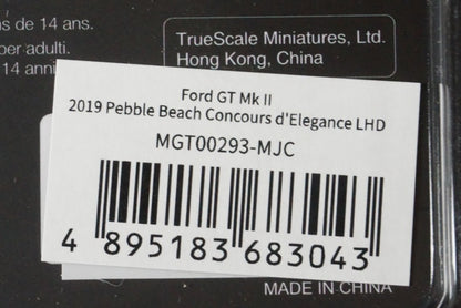 1:64 TSM MINI-GT MGT00293-MJC Ford GT Mk II Pebble Beach Concours d'Elegance 2019 LHD North America Limited Chase Car