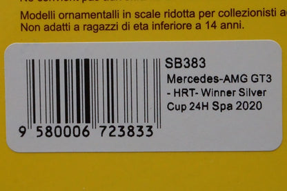 1:43 SPARK SB383 Mercedes AMG GT3 HRT Silver Cup Winner SPA 24h 2020 #5