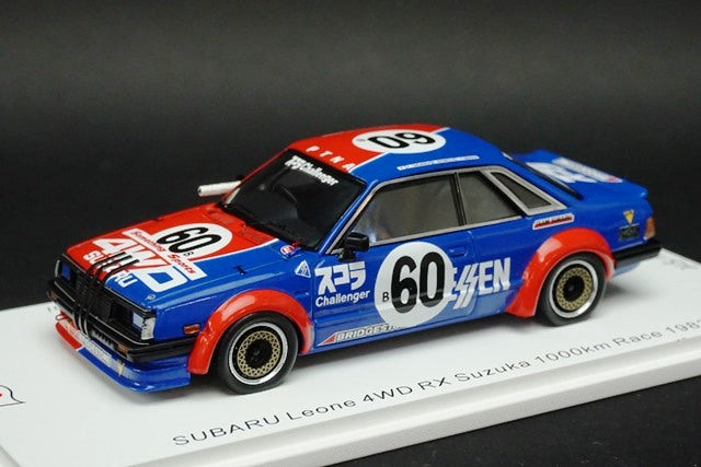 1:43 SPARK SJ064 Subaru Leone 4WD RX Suzuka 1000km Race 1983 #60