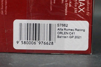 1:43 SPARK S7662 Alfa Romeo Racing ORLEN C41 Bahrain GP K.Raikkonen 2021 #7