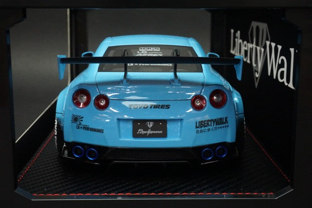 1:18 ignition model IG0429 LB WORKS GT-R R35 Blue model car