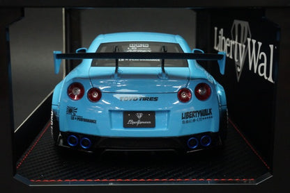 1:18 ignition model IG0429 LB WORKS GT-R R35 Blue model car