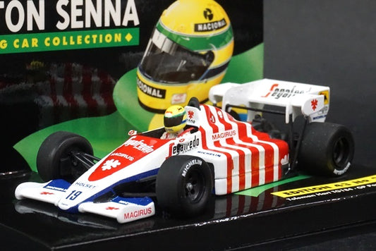 1:43 MINICHAMPS 540844329 Toleman Hart TG184 A.Senna Portuguese GP 1984 #19 ASC No.21