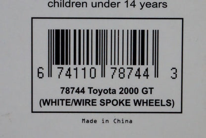 1:18 AUTOart 78744 Toyota 2000GT Wire Spoke Wheel White model car