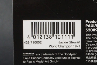 1:43 MINICHAMPS 436710002 Tyrrell Ford 003 J.Stewart German GP Winner 1971 #2 World Champion