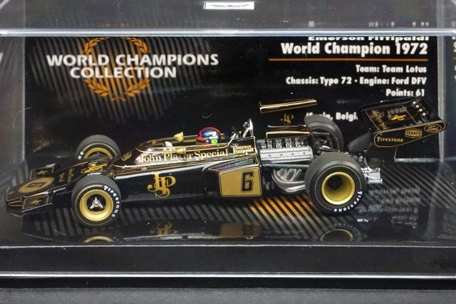 1:43 MINICHAMPS 436720006 Team Lotus 72 E.Fittipaldi World Champion 1972 #6