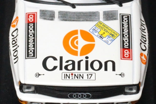 1:43 MINICHAMPS 430841902 Audi Quattro Swedish Rally 1984 #2 Eklund/Whitlock