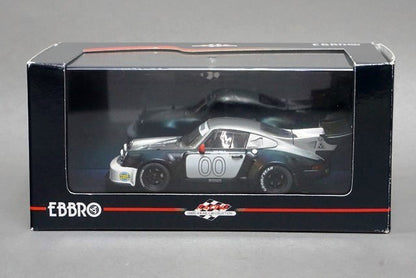 1:43 EBBRO 44019 Porsche 911 RSR Turbo Daytona 1977 #00 Silver / Black