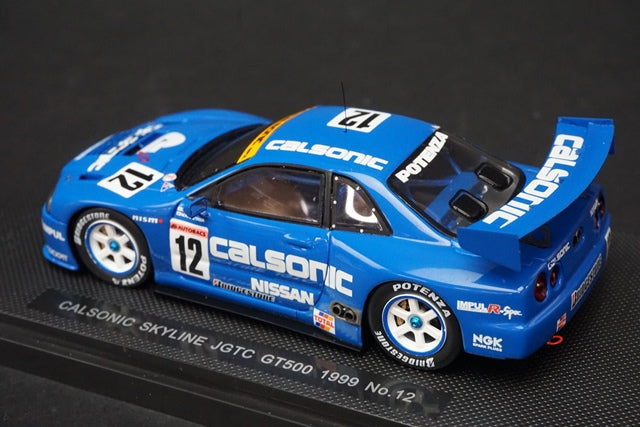 1:43 EBBRO P404 CALSONIC Skyline JGTC GT500 1999 #12 Blue model car