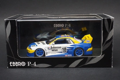 1:43 EBBRO P422 Johnson Skyline JGTC 1994 #10 White/Blue model car