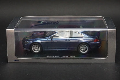 1:43 SPARK S0740 Alpina B6s Coupe 2008 Blue Metallic model car