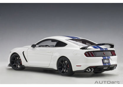 72931 AUTOart 1:18 Ford Shelby GT350R White / Blue Stripes