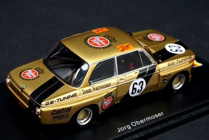 1:43 SPARK SG034 BMW 2002 Norisring Winner 1975 #63 Jorg Obermoser