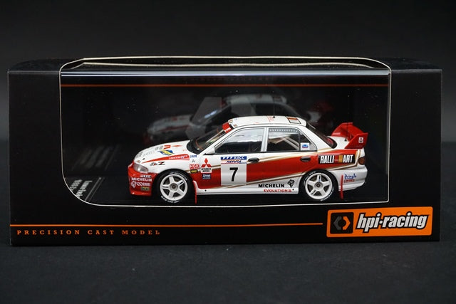 1:43 HPI 8557 Mitsubishi Lancer Evolution III 1996 #7 Catalunya model car