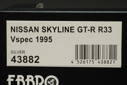 1:43 EBBRO 43882 Nissan Skyline GT-R R33 V Spec 1995 Silver