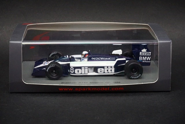 1:43 SPARK S4350 Brabham BT55 Monaco GP E. de Angelis 1986 #8