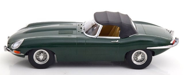 KKDC180483 KK Scale 1:18 Jaguar E-Type Convertible closed Series 1 RHD 1961 British Racing Green/Creme interieur