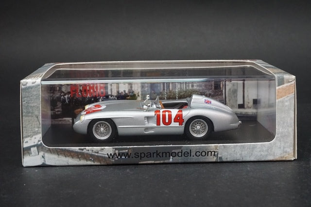 1:43 SPARK 43TF55 Mercedes Benz 300 SLR #104 Winner Targa Florio 1955 model car