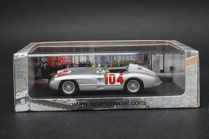 1:43 SPARK 43TF55 Mercedes Benz 300 SLR #104 Winner Targa Florio 1955 model car