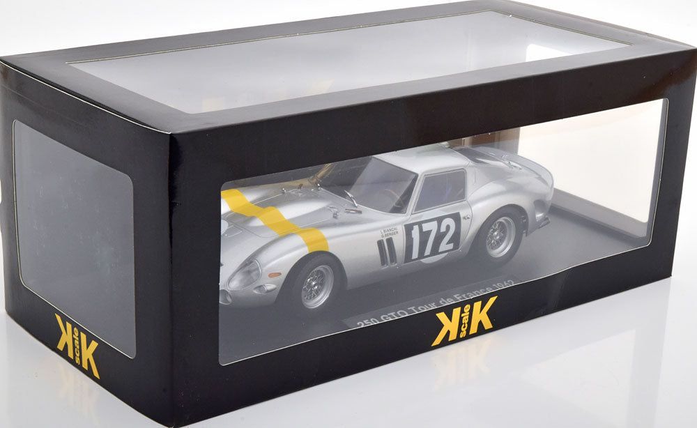 KKDC180734 KK scale 1:18 Ferrari 250 GTO 1964 No.172 Winner Tour de France Silver/Yellow