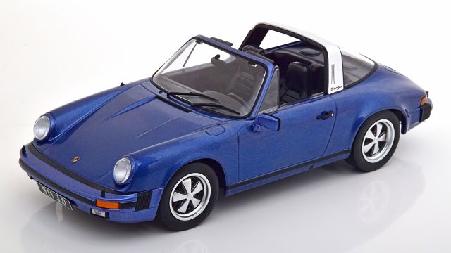 KKDC180681 KK Scale 1:18 Porsche 911 Carrera 3.0 Targa 1977 Blue Metallic