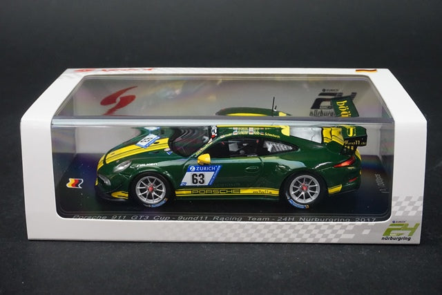 1:43 SPARK SG328 Porsche 911 GT3 Cup 9und11 Racing Team Nurburgring 24h 2017 #63