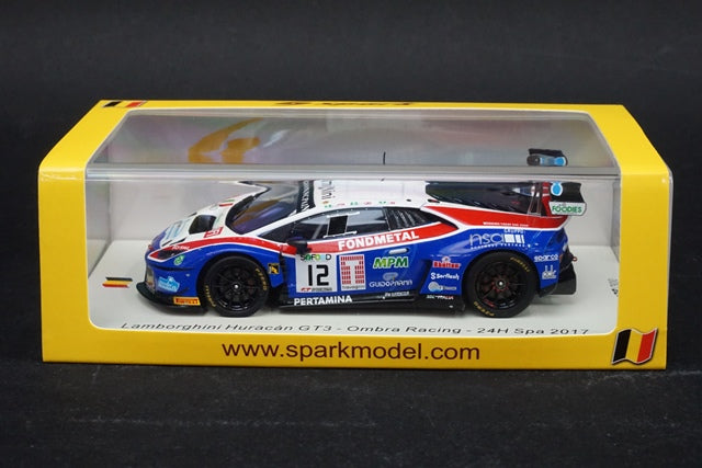 1:43 SPARK SB295 Lamborghini Huracan GT3 Ombra Racing SPA 24h 2017 #12 model car