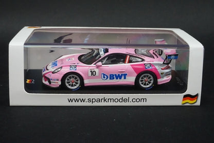 1:43 SPARK SG502 Porsche 911 GT3 Cup BWT Lechner-Champion Porsche Carrera Cup Germany 2018ng Champion 2018 #10