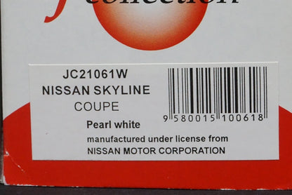 1:43 KYOSHO J Colle JC21061W Nissan Skyline Coupe Pearl White