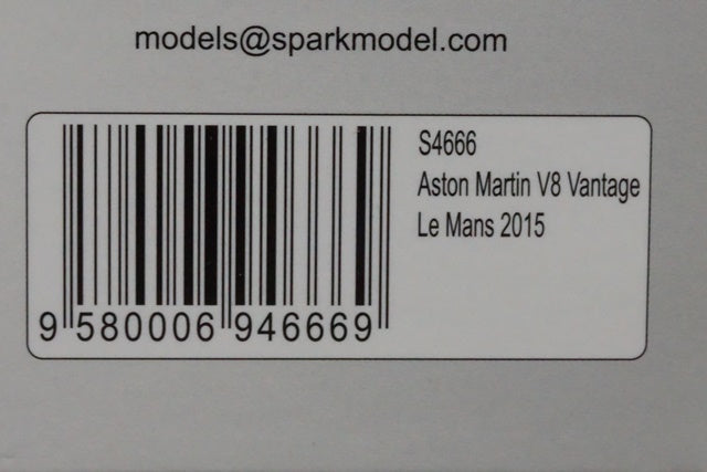 1:43 SPARK S4666 Aston Martin V8 Vantage Le Mans 2015 #97 D.Turner-S.Mucke-R.Bell