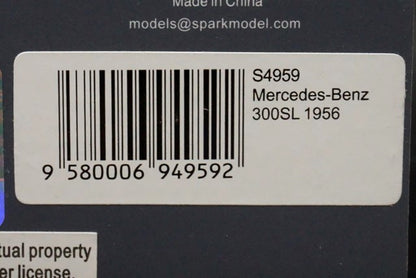 1:43 SPARK S4959 Mercedes Benz 300SL 1956 Red