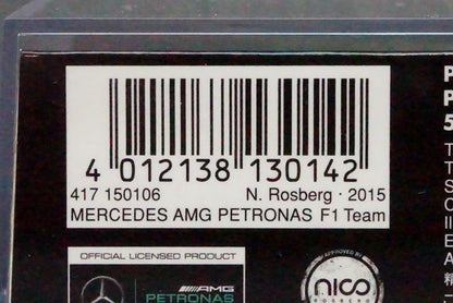 1:43 MINICHAMPS 417150106 Mercedes AMG PETRONAS F1 TEAM W06 Hybrid Monaco GP 2015 Winner #6 N.Rosberg