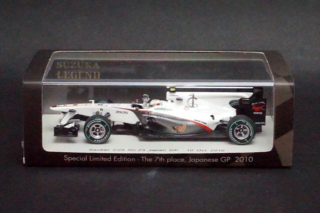 1:43 SPARK SS01 Suzuka Legend Sauber C29 Japan GP Kamui Kobayashi 2010 #23