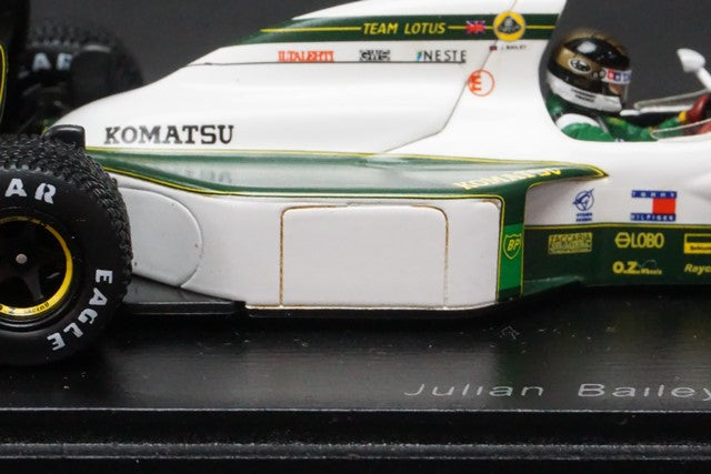 1:43 SPARK S1786 Team Lotus 102B San Marino GP 6th 1991 #12 J.Bailey