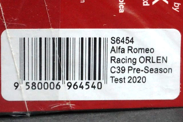 1:43 SPARK S6454 Alfa Romeo Racing ORLEN C39 Pre-Season Test 2020 #88 R.Kubica