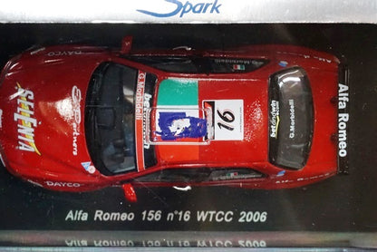 1:43 SPARK S0477 Alfa Romeo 156 WTCC 2006 #16 Gianni Moribidelli