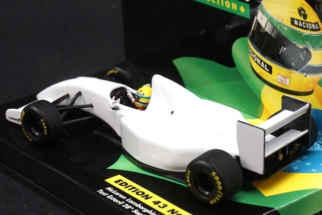 1:43 MINICHAMPS 540934399 McLaren Lamborghini MP4-8B A.Senna Test Car Estoril 1993 ASC No.23