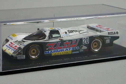 1:43 SPARK KBS025 Porsche 962 LM Le Mans 1989 #20 Marukatsu