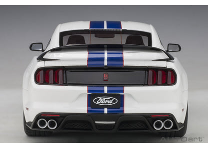 72931 AUTOart 1:18 Ford Shelby GT350R White / Blue Stripes