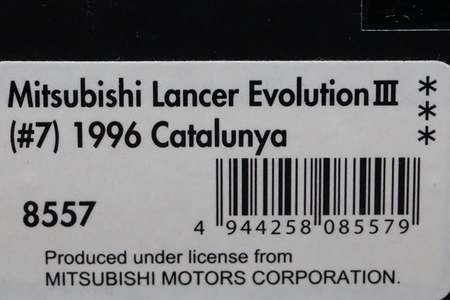 1:43 HPI 8557 Mitsubishi Lancer Evolution III 1996 #7 Catalunya model car