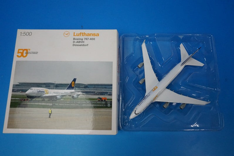 1:500 B747-400 Lufthansa 50th Dusseldorf D-ABVH 517683 Herpa