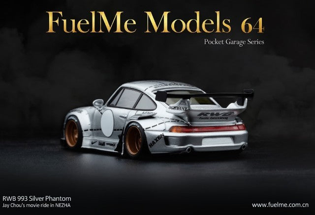 FM64002-RWB993-11B Fuelme Models 1:64 RWB 993 Silver Phantom Sliver Pig