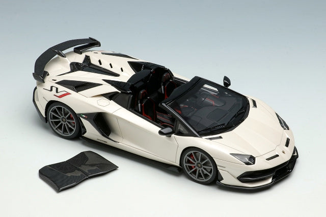 EM515A MakeUp EIDOLON 1:43 Lamborghini Aventador SVJ Roadster 2019 Nireo wheel Matt Pearl White