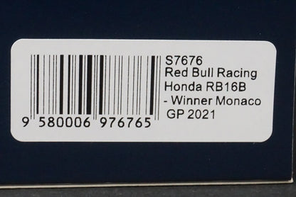 1:43 SPARK S7676 Red Bull Racing Honda RB16B #33 Winner Monaco GP 2021 M.Verstappen model car